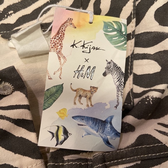 NWT K. Kijak x H&M Zebra Print Cropped Jacket - Picture 3 of 4